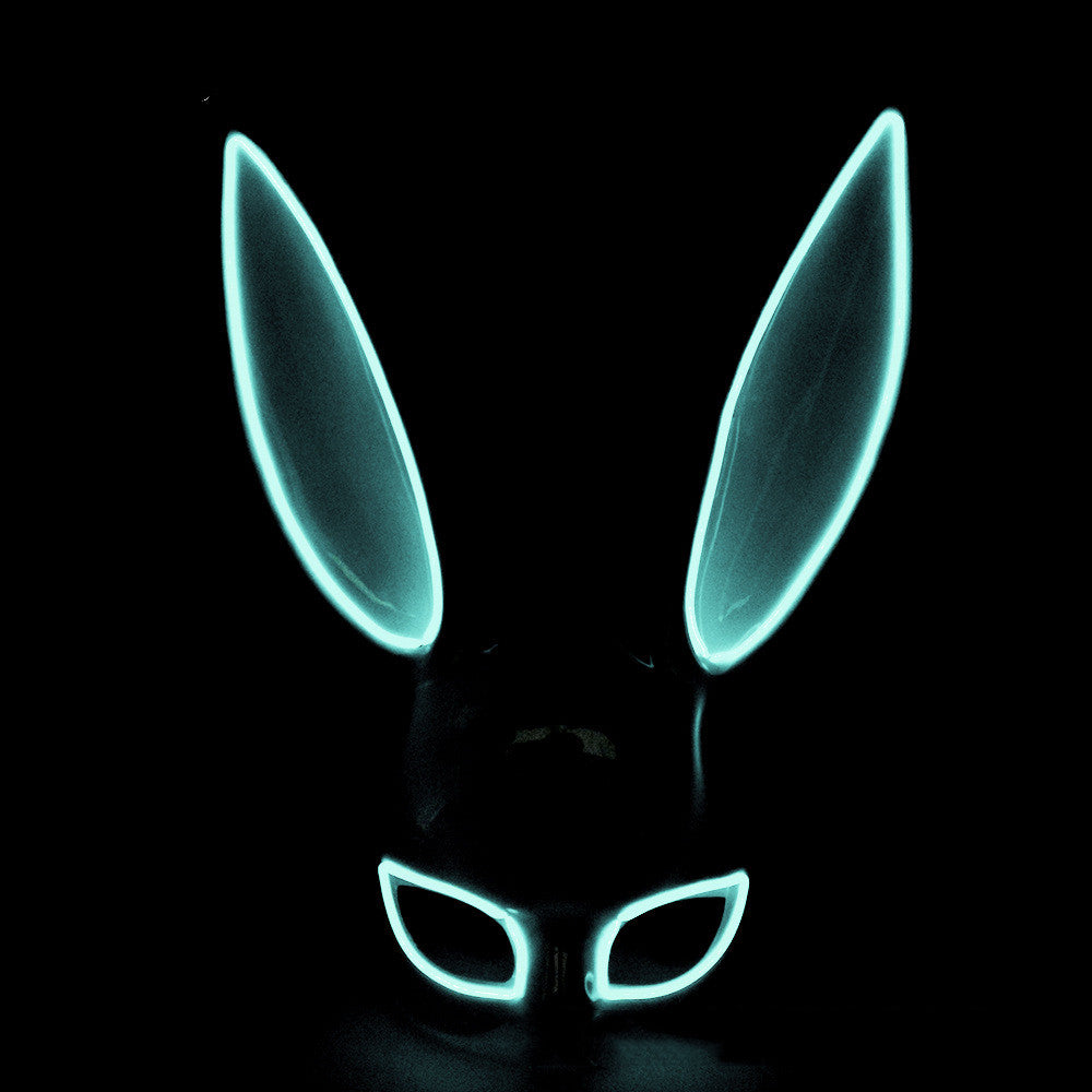 Rabbit half face glow headgear