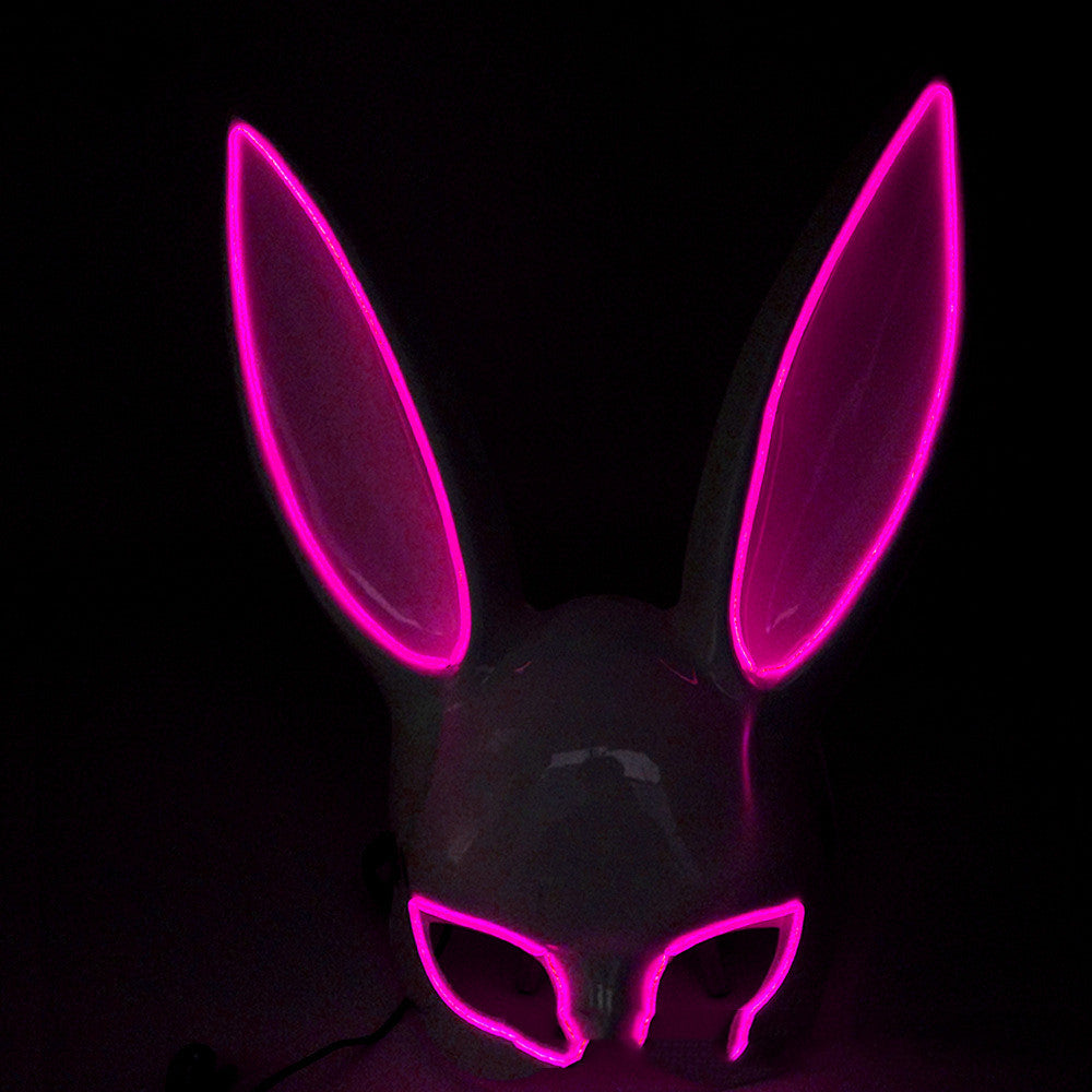 Rabbit half face glow headgear