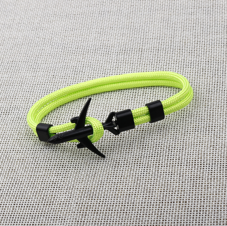 Airplane Charm Men's Bracelet