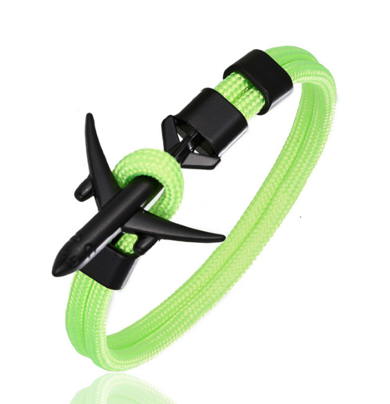Airplane Charm Men's Bracelet