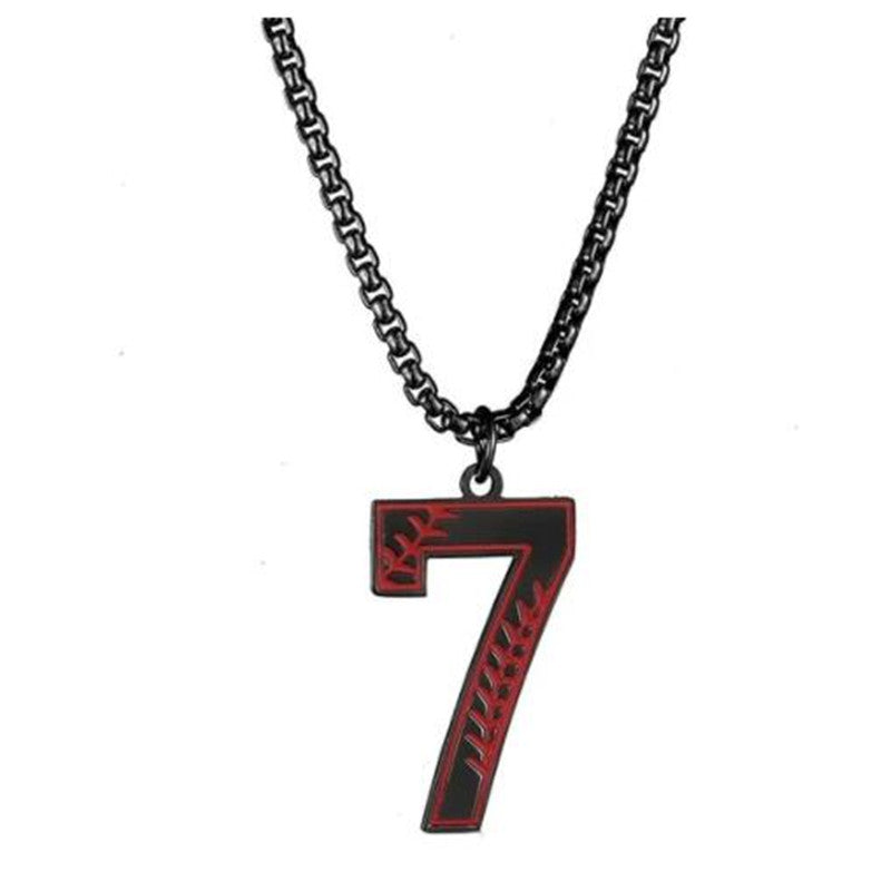 Baseball lucky number 0-9 necklace
