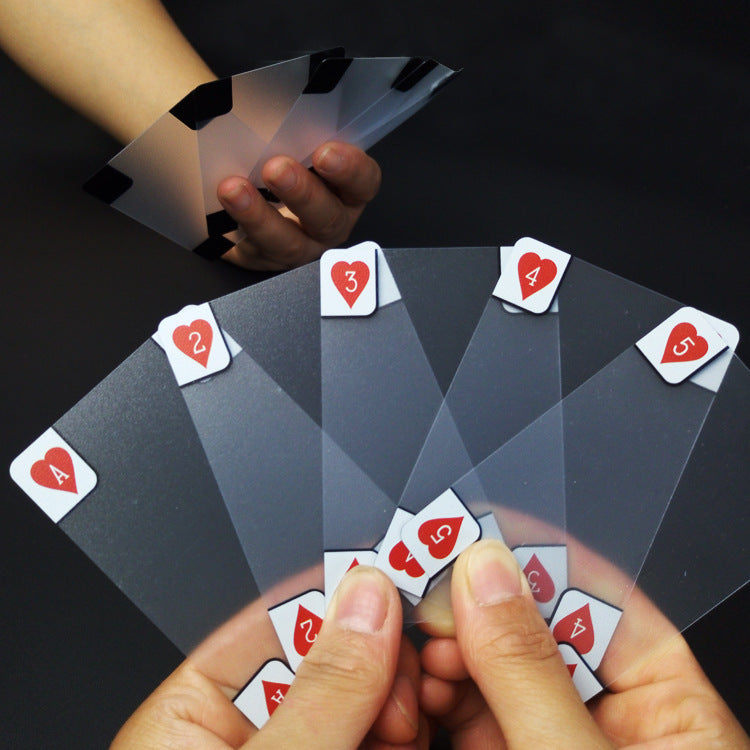 Transparent plastic playing CARDS