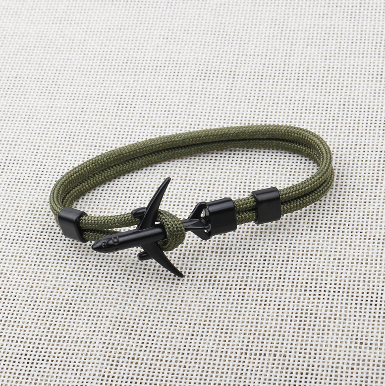 Airplane Charm Men's Bracelet