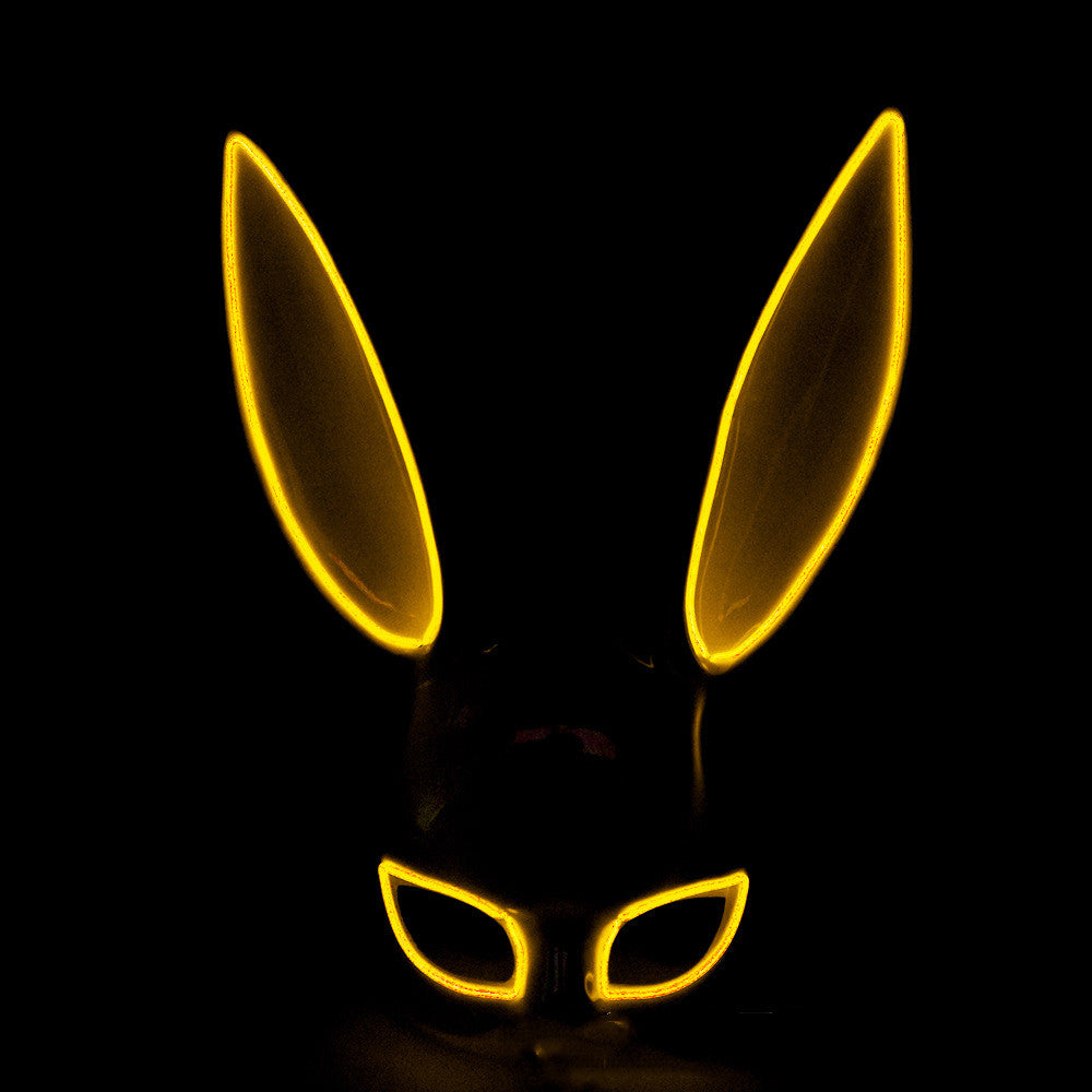 Rabbit half face glow headgear