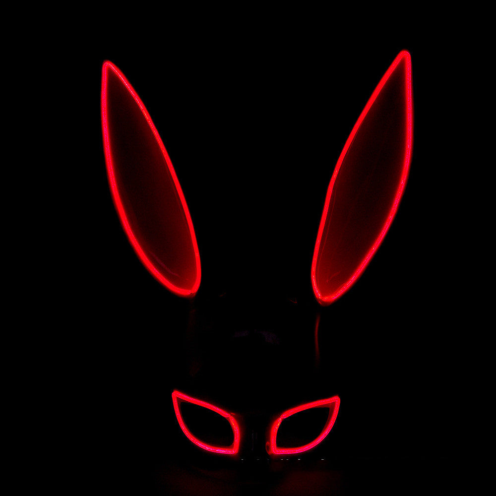 Rabbit half face glow headgear