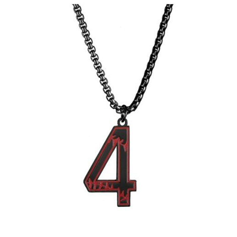 Baseball lucky number 0-9 necklace