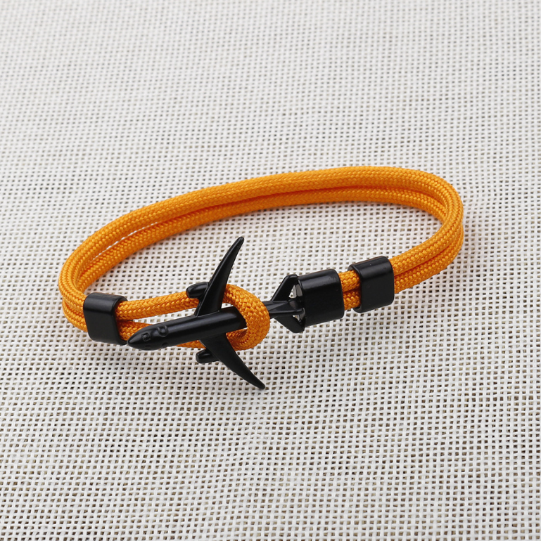 Airplane Charm Men's Bracelet