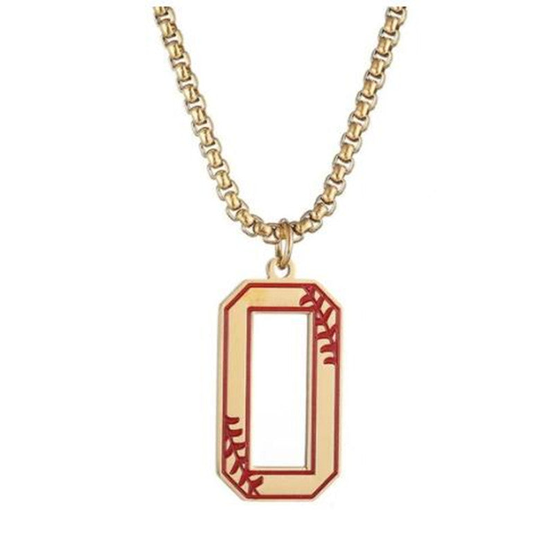Baseball lucky number 0-9 necklace