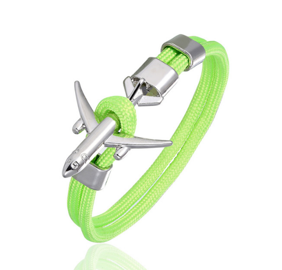 Airplane Charm Men's Bracelet