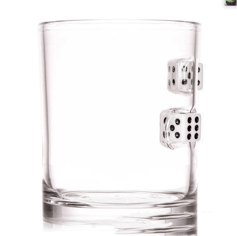 Casino Dice Embedded Hand-blown Glass