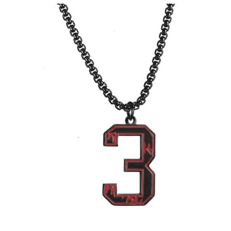 Baseball lucky number 0-9 necklace