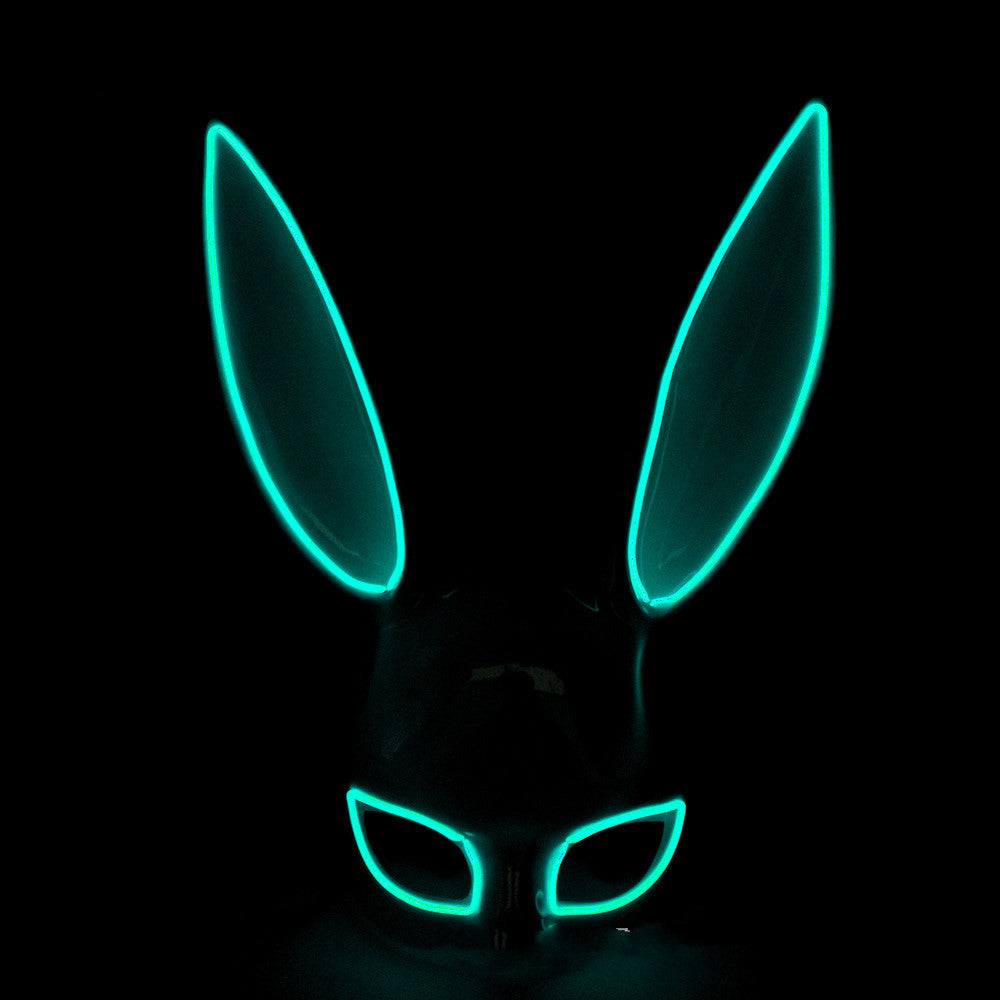 Rabbit half face glow headgear