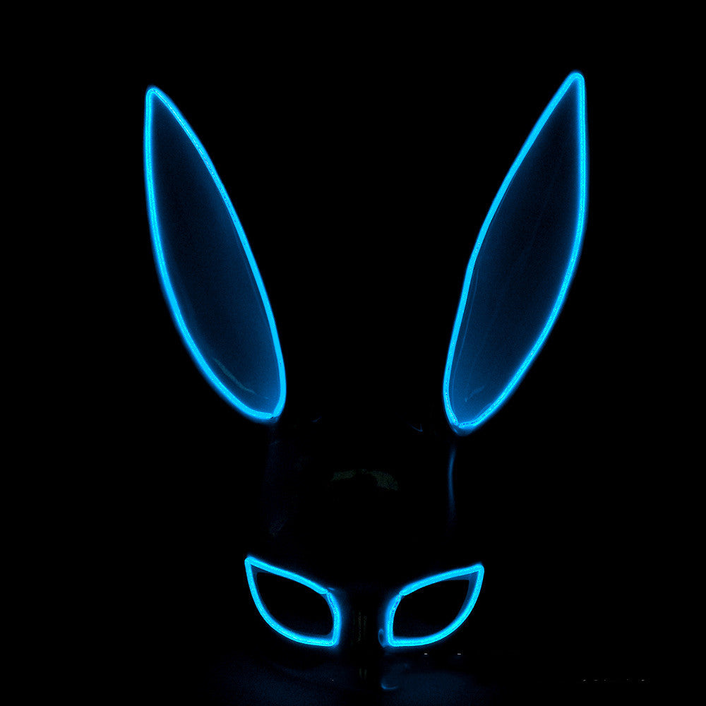 Rabbit half face glow headgear