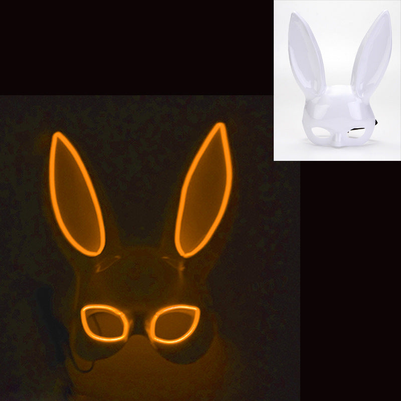 Rabbit half face glow headgear