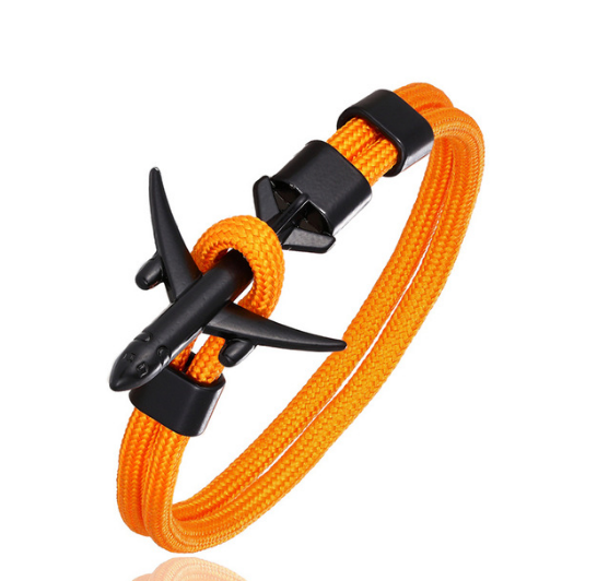 Airplane Charm Men's Bracelet