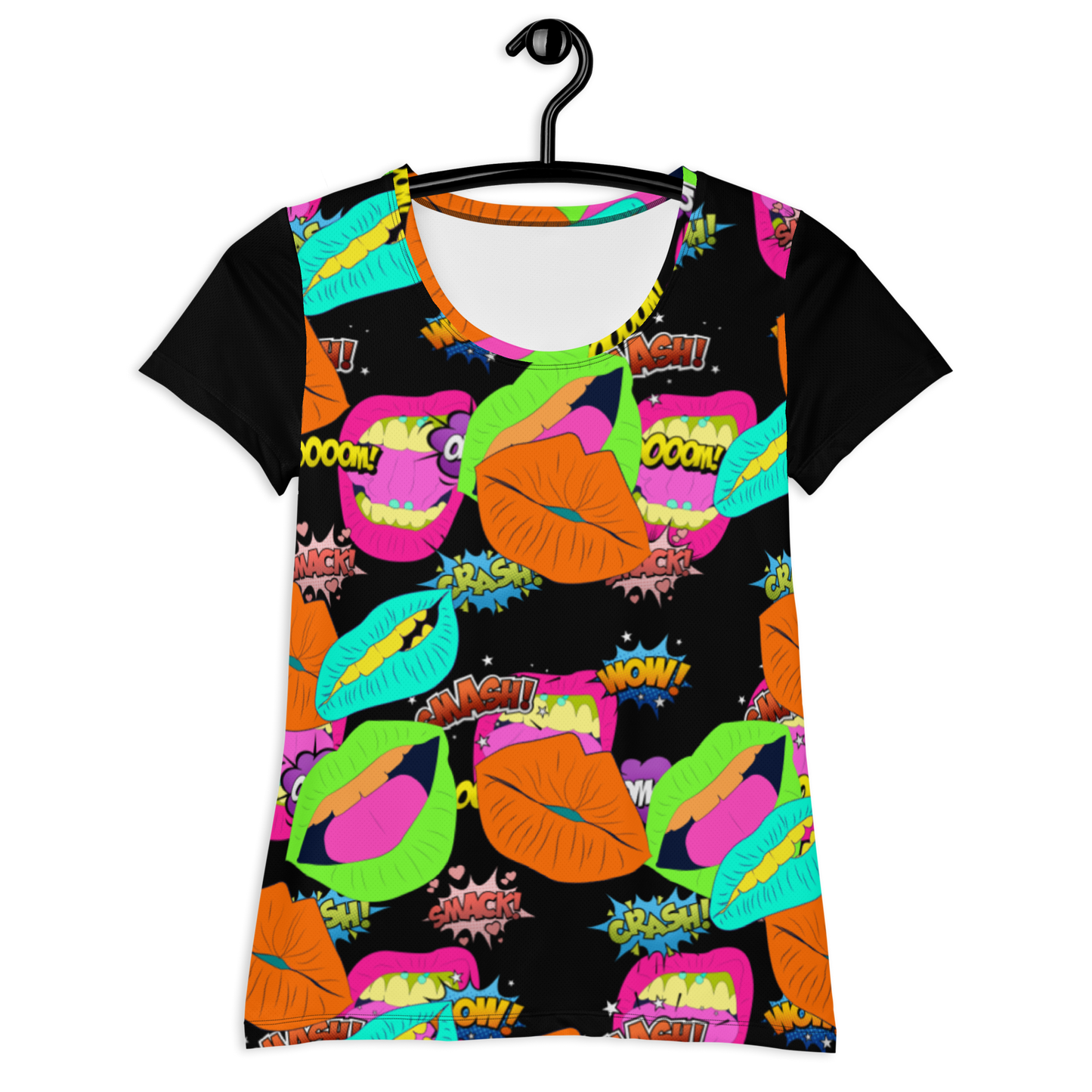 Lip Crush Women's Athletic T-shirt