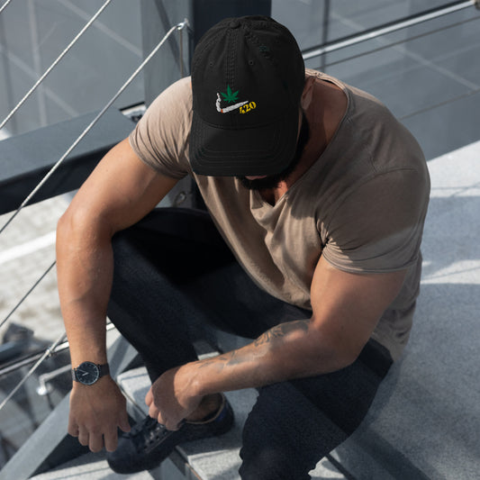 Smoking 420 Distressed Hat