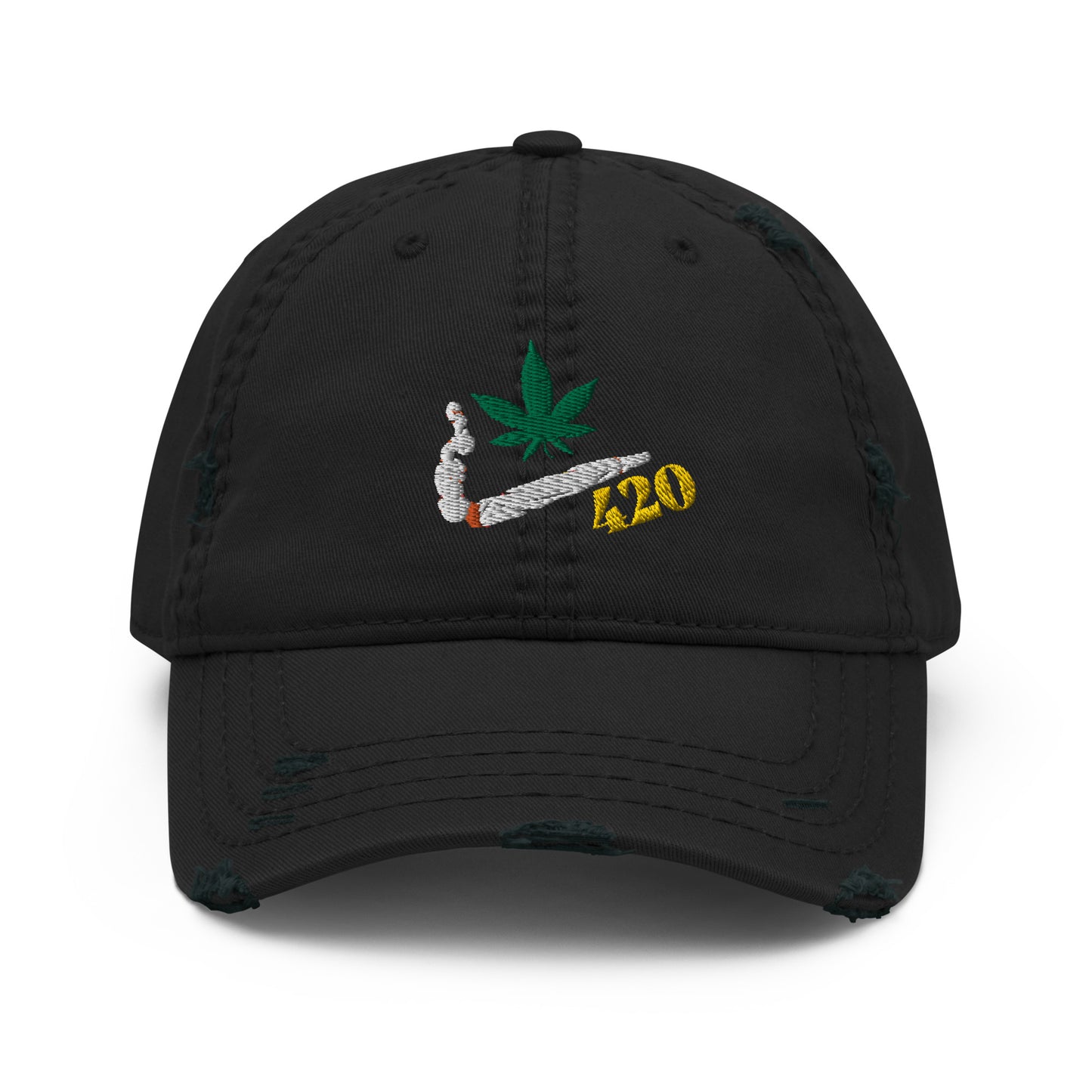 Smoking 420 Distressed Hat
