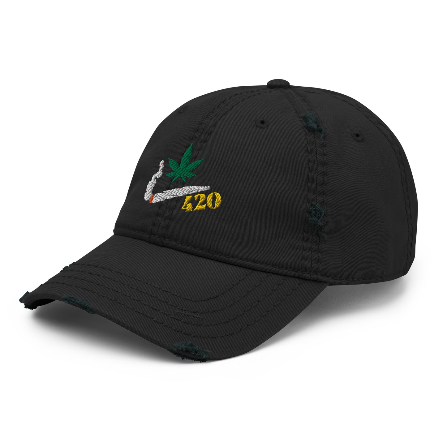 Smoking 420 Distressed Hat