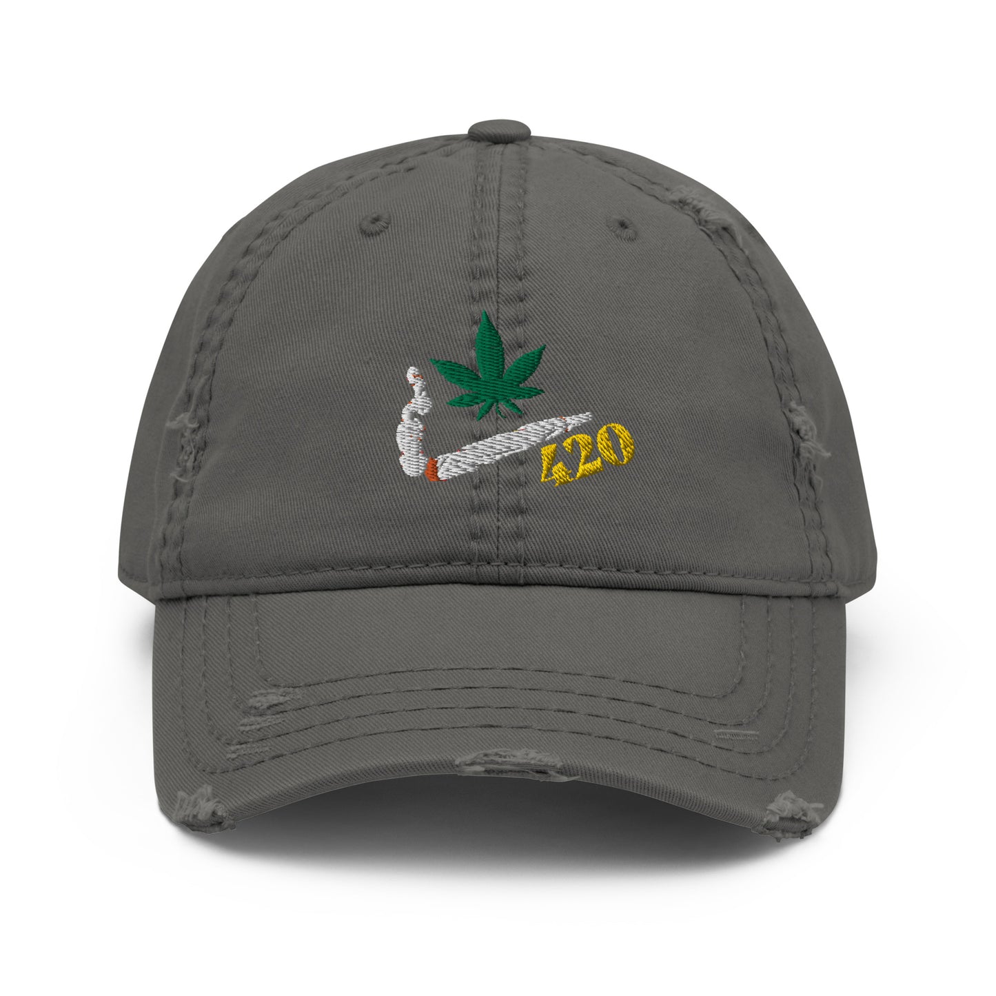 Smoking 420 Distressed Hat