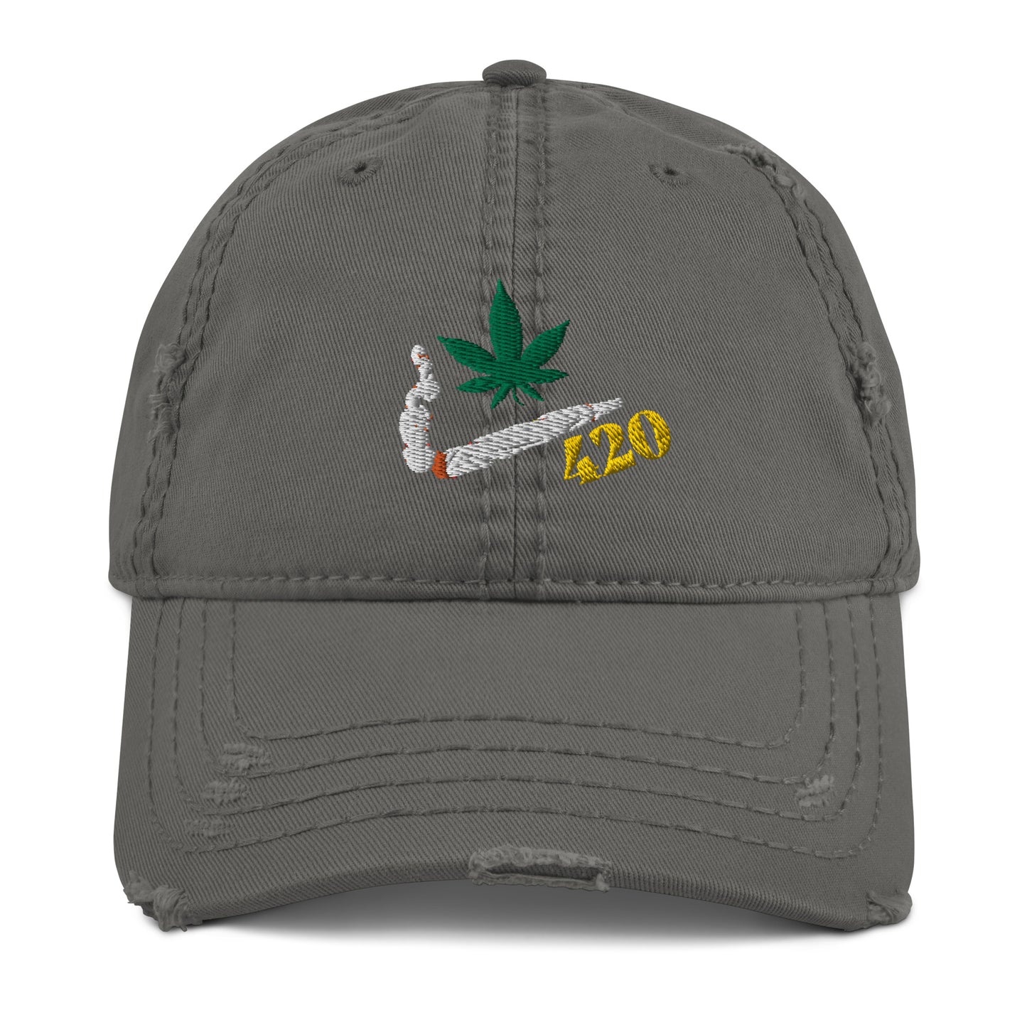 Smoking 420 Distressed Hat
