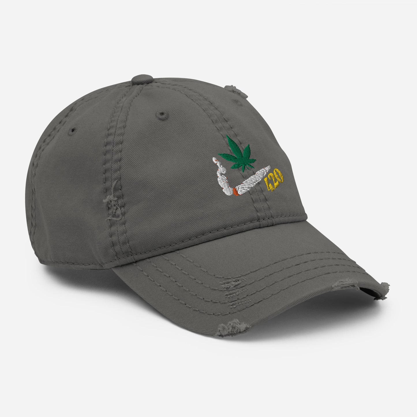 Smoking 420 Distressed Hat