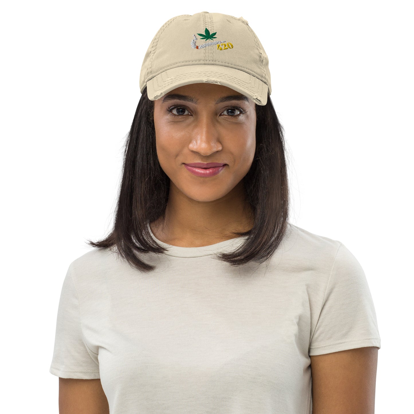 Smoking 420 Distressed Hat