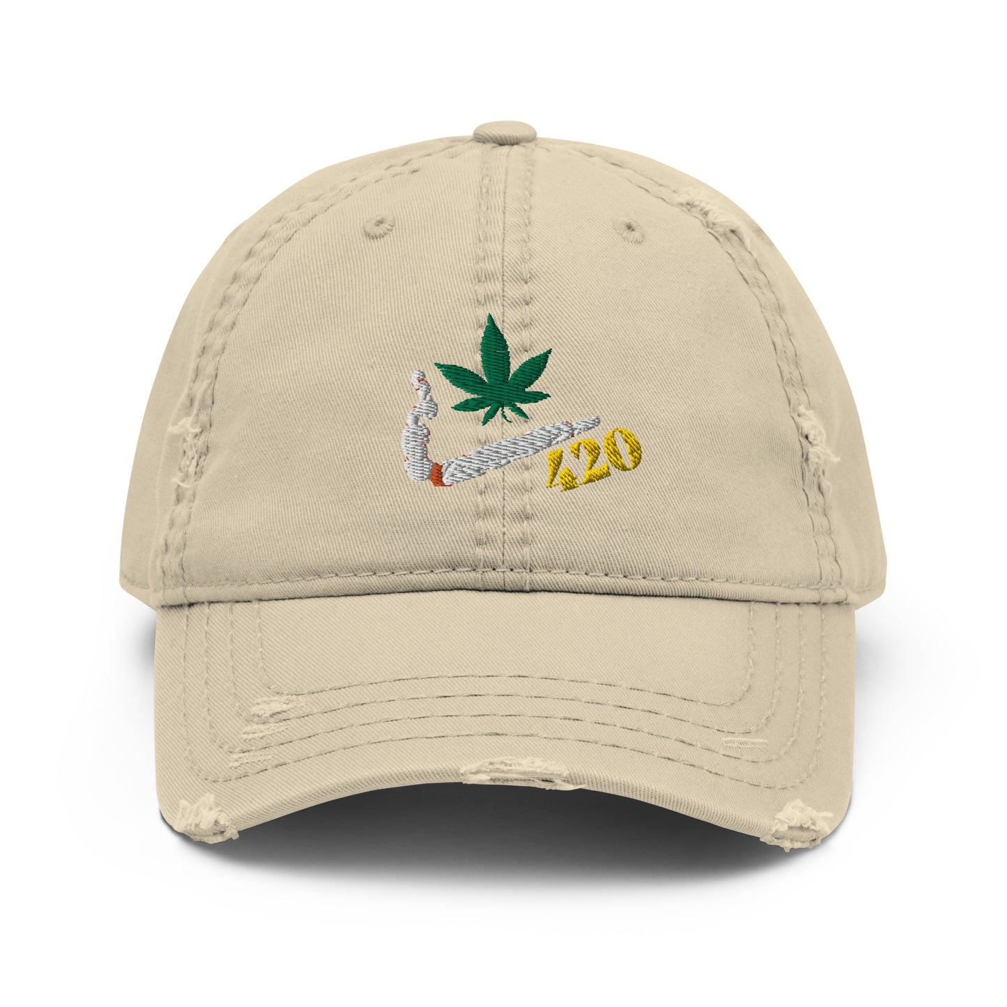 Smoking 420 Distressed Hat