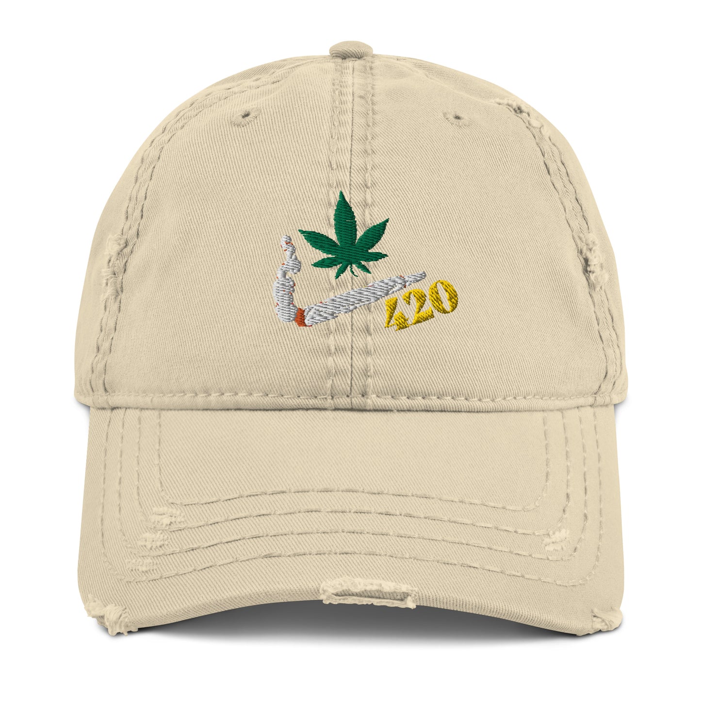 Smoking 420 Distressed Hat