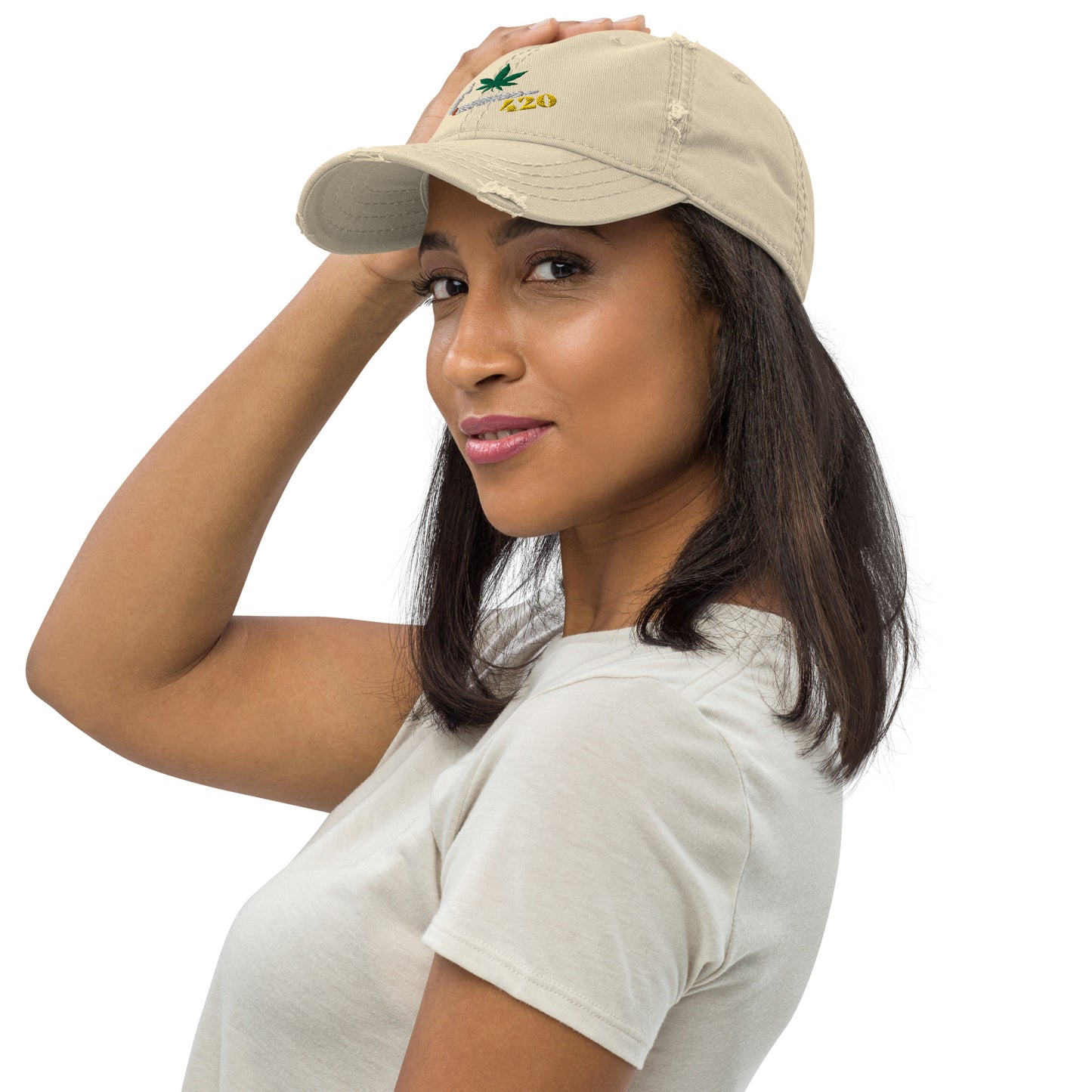 Smoking 420 Distressed Hat