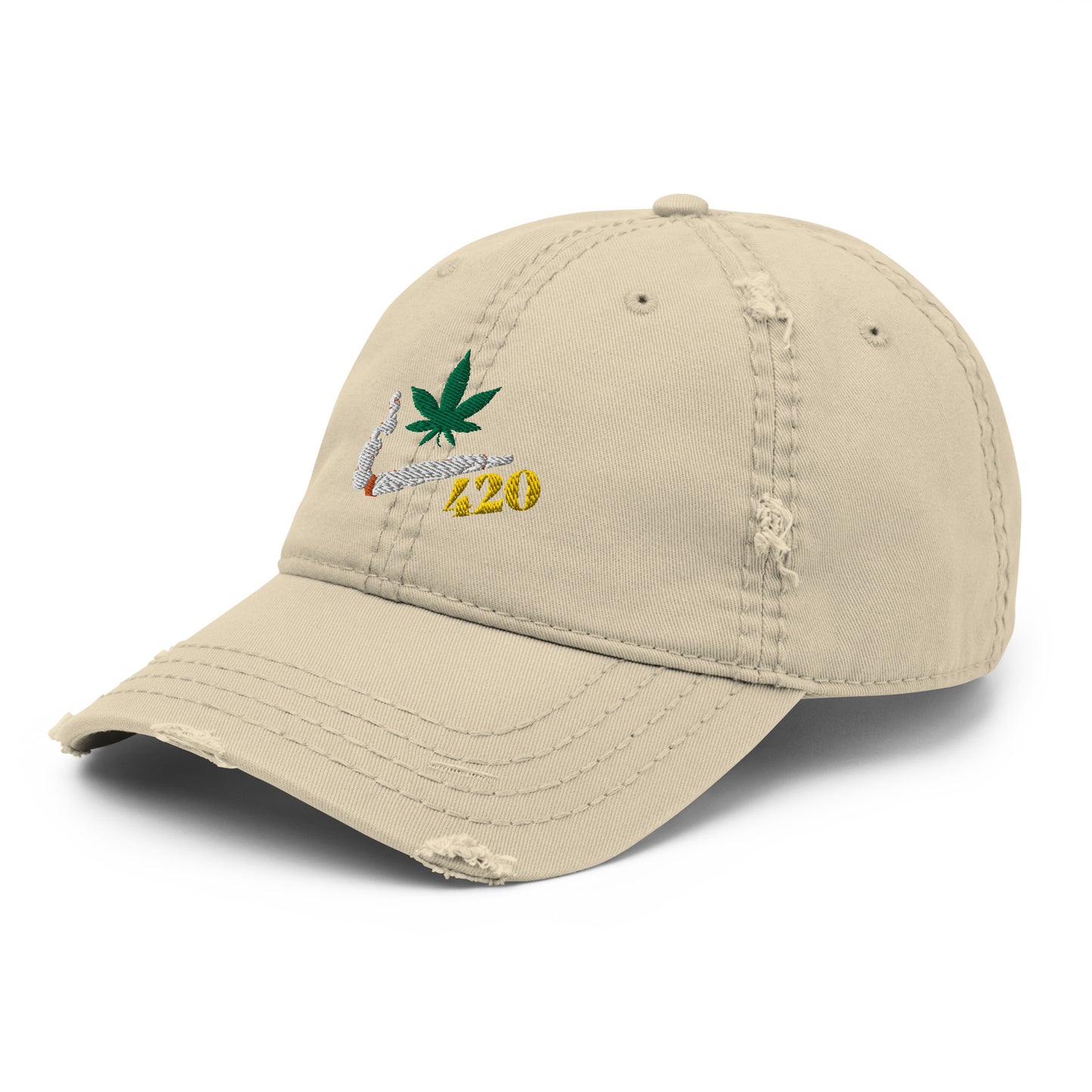 Smoking 420 Distressed Hat