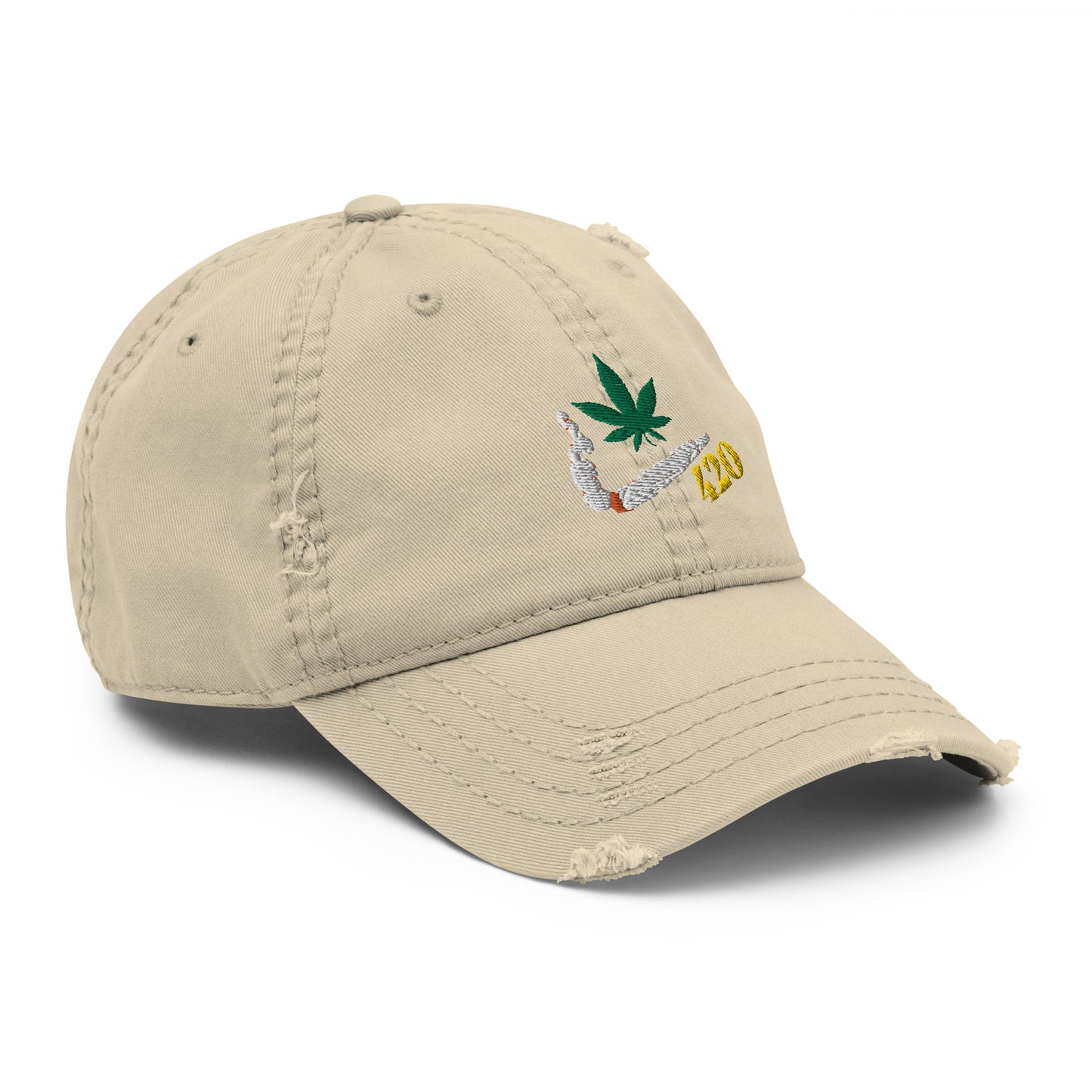 Smoking 420 Distressed Hat