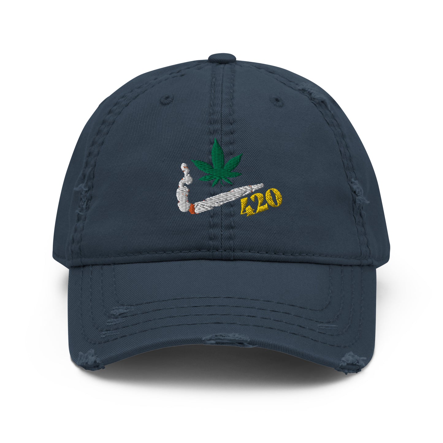 Smoking 420 Distressed Hat
