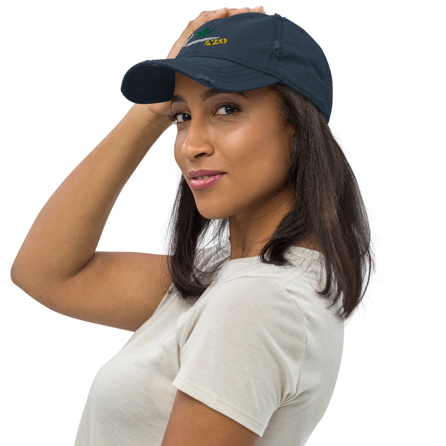 Smoking 420 Distressed Hat